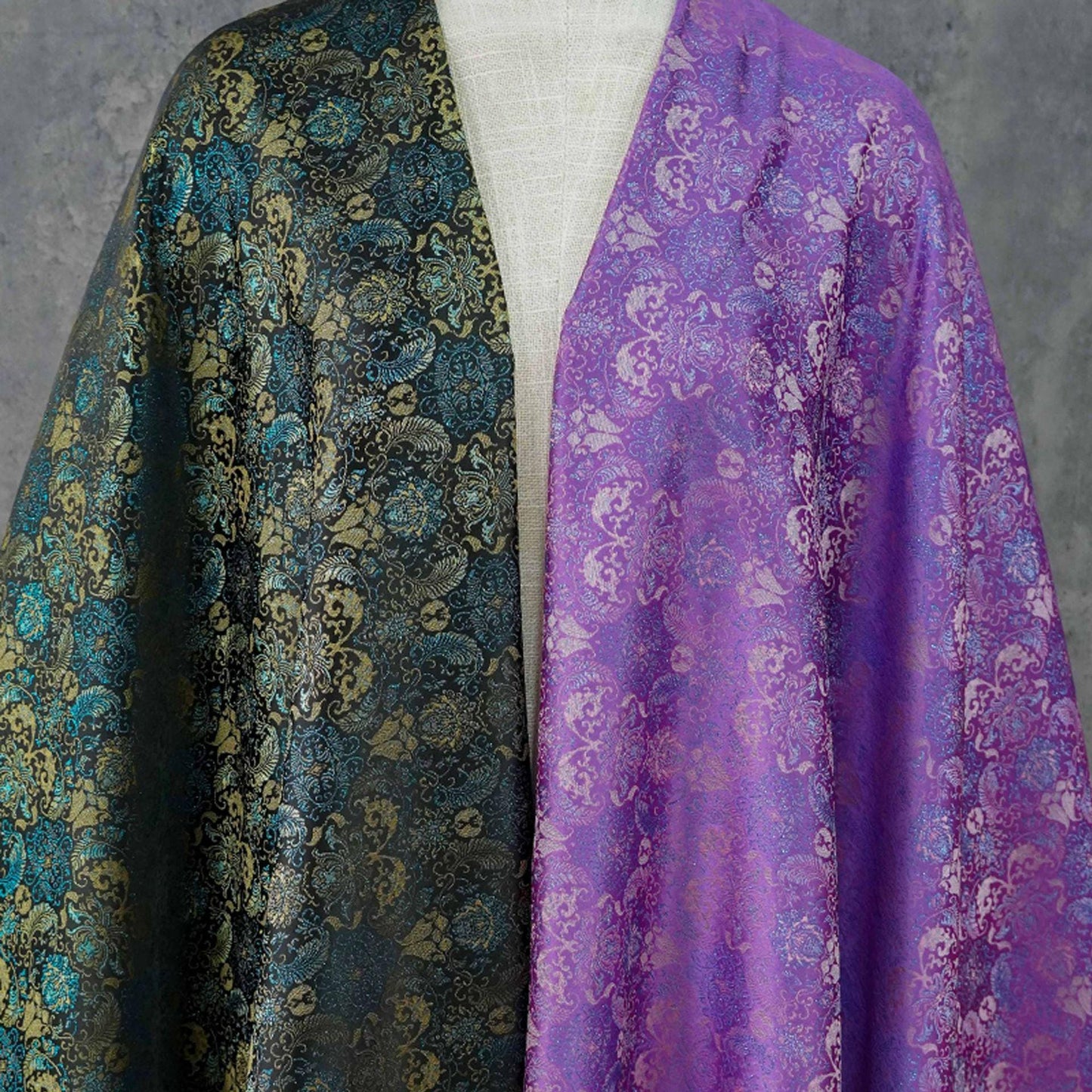 Banana Leaf & Lotus Pattern Jacquard Vest Fabric ��� New Chinese Style Song Broca"Wide