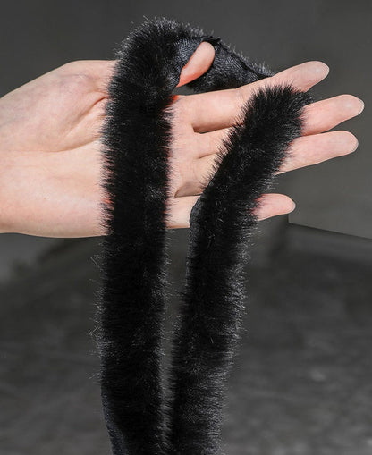 Faux Rabbit Fur Fabric Trim: 5.5cm Wide, DIY Crafts by the Yard