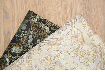 Lotus Flower Silk Brocade Fabric: Colorful Cheongsam Qipao Material, 35"W