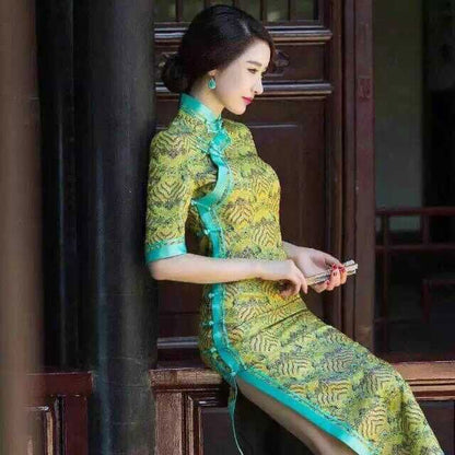 Wave Silk Brocade Fabric: Jacquard Damask, Upholstery & Costume (29.5"W)