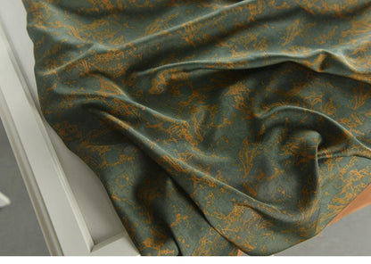 Tissu satin de coton bleu pierre : largeur 140 cm, pour rideaux et ameublement