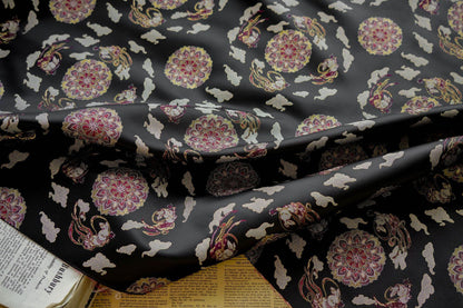 Floral Brocade Fabric: Mongolian Tibetan Style, 59" Wide