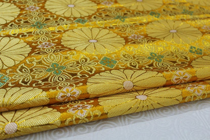 Lotus Tibetan Brocade Fabric: Silk Rayon Upholstery, 29"W