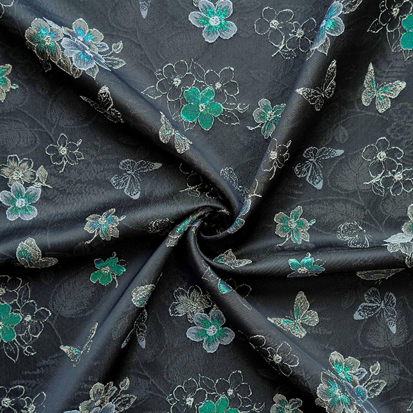 Luxury Embossed Jacquard Fabric for Dresses ��� Elegant Textured Couture Materi"W