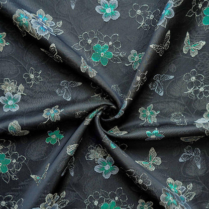 Luxury Embossed Jacquard Fabric for Dresses ��� Elegant Textured Couture Materi"W