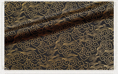 Tissu brocart jacquard nuage : Matière pour costumes de style japonais