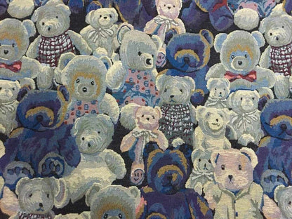 Blue Bear Jacquard Fabric: Polyester Upholstery, Costume & Sewing Fabric (59"W)