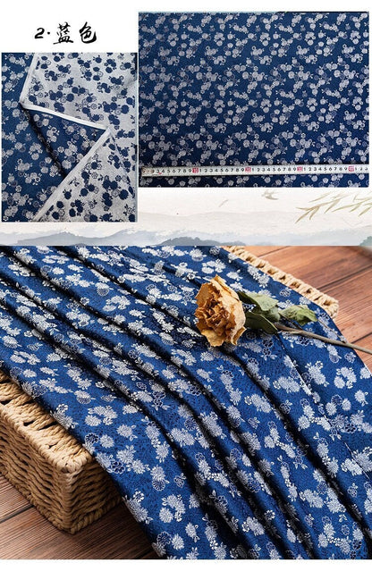 Tissu brocart de soie : motif pivoine, tissu de mariage chinois (vendu au mètre)