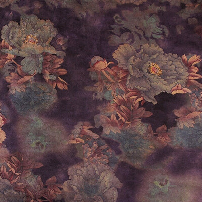 Floral Faux Suede Fabric: 59" Wide, Apparel, Upholstery by the Meter