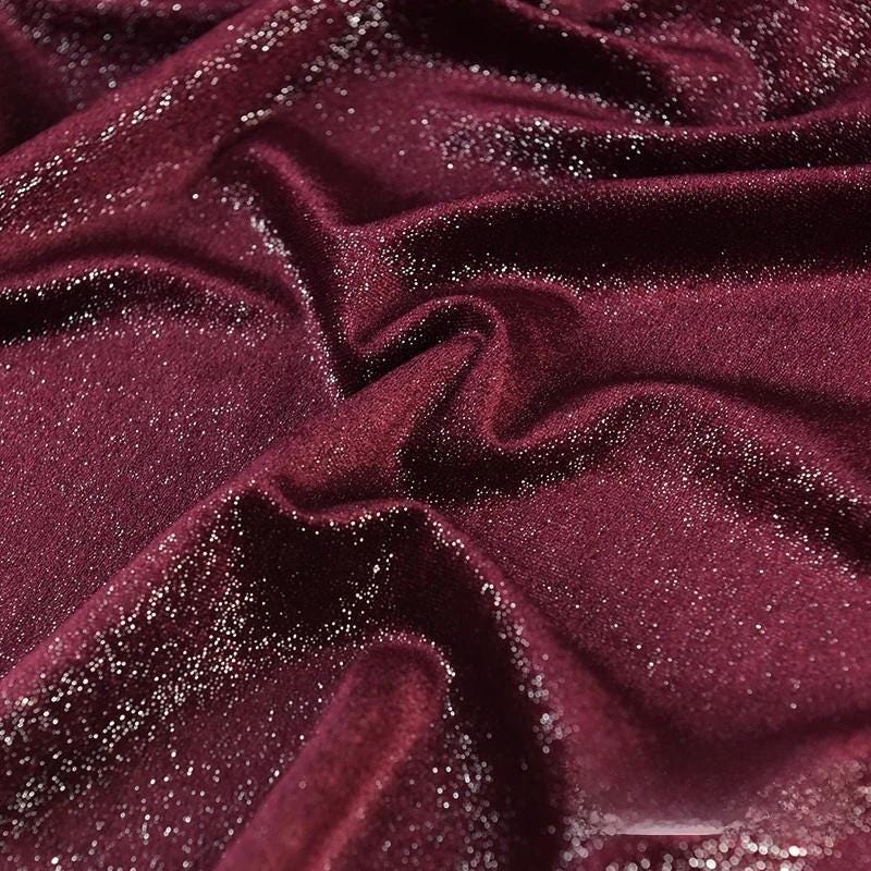 Glitter Korean Velvet Fabric: Gypsophila Four-Way Stretch Drape