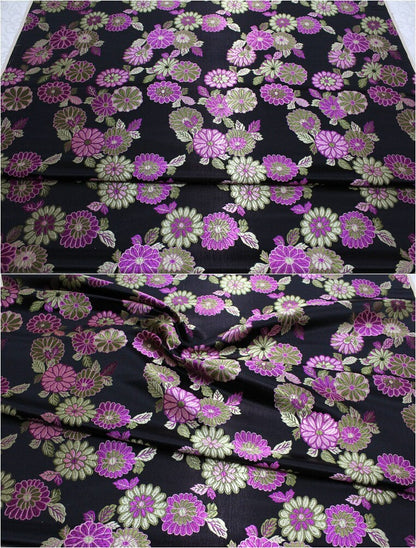 Chrysanthemum Brocade Fabric: 29.5" Wide Satin Silk Cheongsam Upholstery