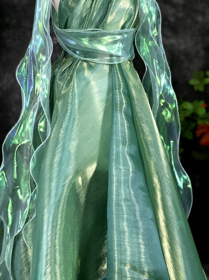 High Gloss Water Light Fabric: 59"W Polyester Yarn for Dress & Decor