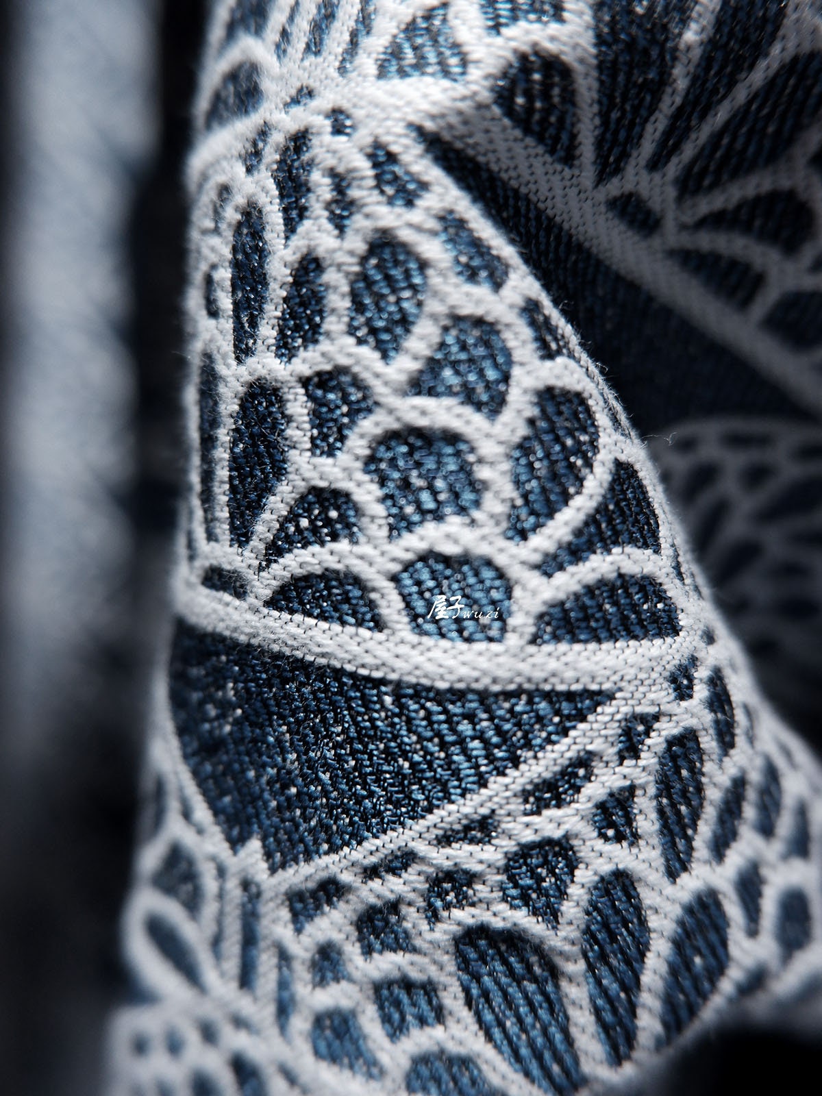 Jacquard Denim Fabric: Linear Crown Pattern, Upholstery & Sewing (57")