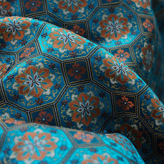 Tissu brocart de soie Song Dunhuang : 147 cm de large, pour robe cheongsam tibétaine.