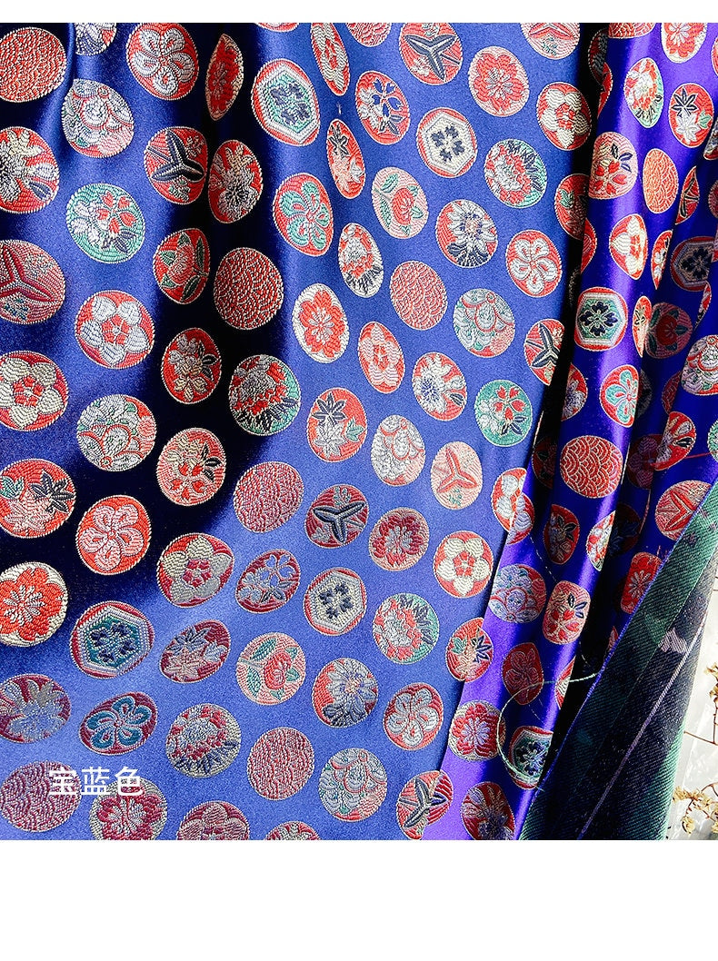 Dragon Brocade Fabric: Red Silk Rayon Blend, 29" Wide