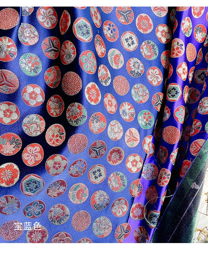 Dragon Brocade Fabric: Red Silk Rayon Blend, 29" Wide