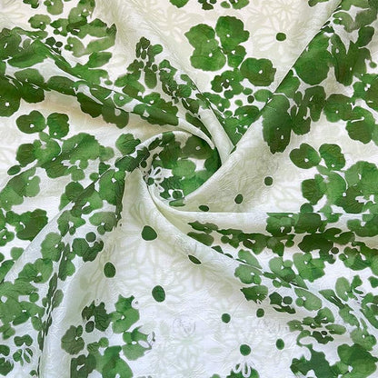 Green Floral Tencel Jacquard Fabric ��� 59 inch Wide Sewing Ma