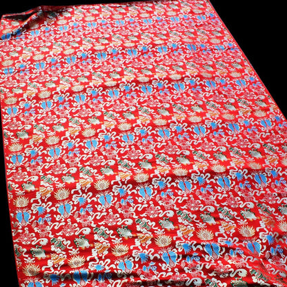 Pisces Fish Brocade Fabric: 58"W Chinese Rayon Sewing Material