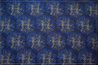 Gold Embroidered Jacquard Fabric: Luxury Floral Upholstery, Costume, Decor
