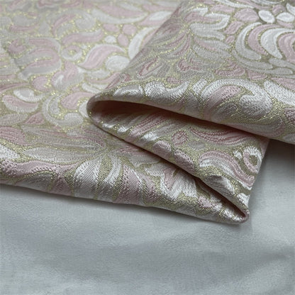 Gold Thread Embossed Palace Jacquard Damask Fabric - 57"W