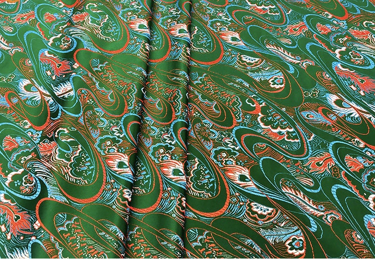 Phoenix Tail Silk Brocade Fabric: 29.5"W Upholstery & Sewing