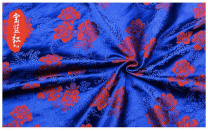 Peony Flower Silk Brocade Fabric: 29.5"W Chinese Sewing Quilting Fabric