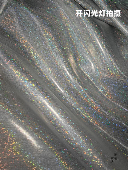 Tissu organza scintillant Space Galaxy : 150 cm de large, matériau de couture pour créateur