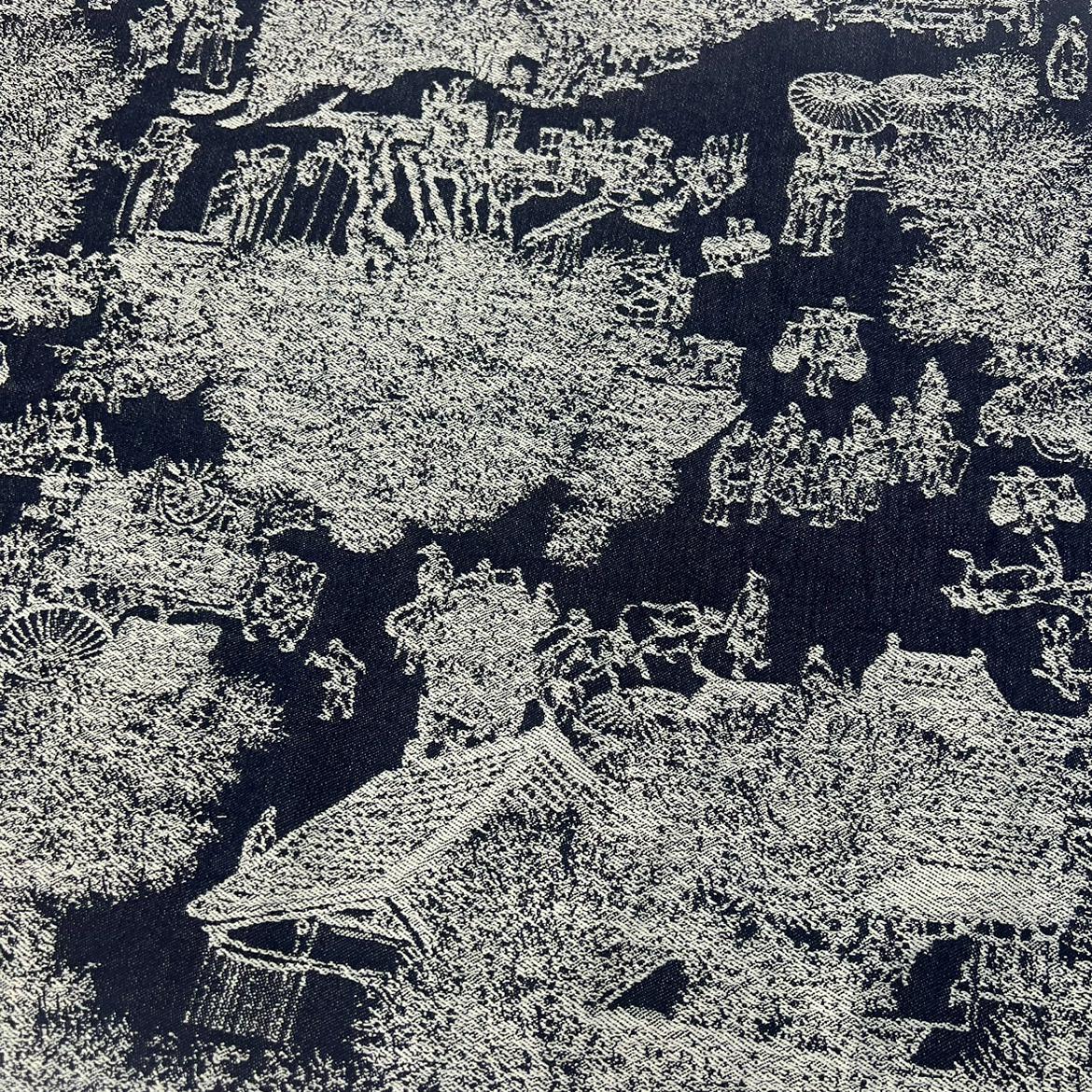 Jacquard Denim Fabric: Qingming Riverside Design, Upholstery & Sewing, 59"