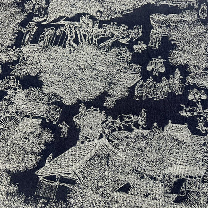Jacquard Denim Fabric: Qingming Riverside Design, Upholstery & Sewing, 59"