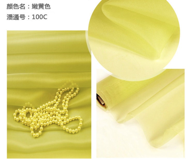 Pure Silk Organza Fabric: 6 Momme, Organic Apparel Sewing Material