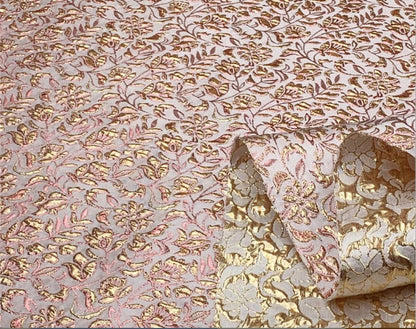 Metallic Paisley Brocade Fabric: Chinese Jacquard, 57" Wide