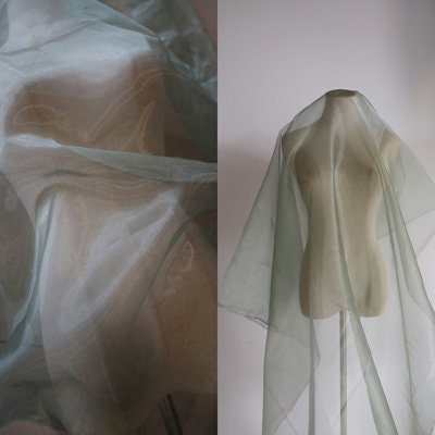 Tissu organza en fil cristal : maille légère, robe Hanfu, confection de poupées (59"L)