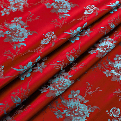 Floral Brocade Fabric: 29.5"W Rayon Sewing & Quilting Material