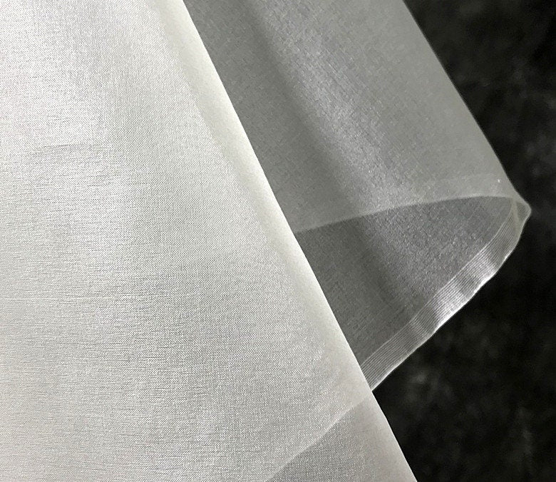 Dyeable 100% Silk Organza Fabric: 6 Momme, 45" Wide