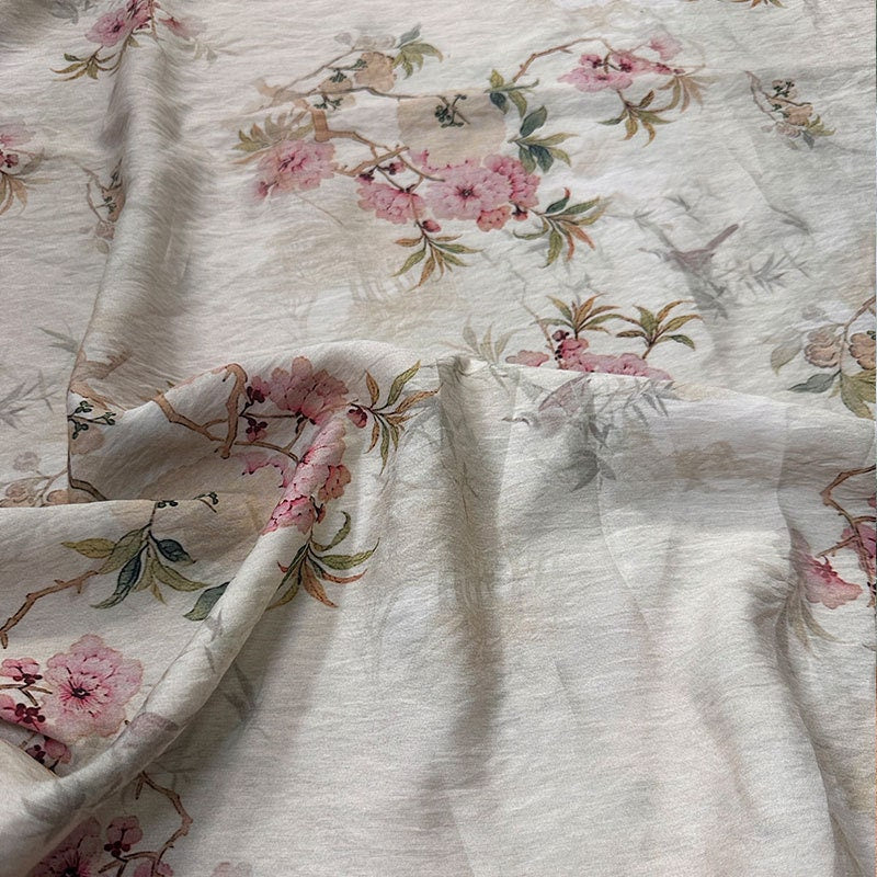 Crabapple Floral Tencel Ramie Fabric: Sewing, Dressmaking, DIY