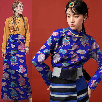 Xiangyun Flower Rayon Brocade Fabric: Upholstery, Costume, Decor (By The Meter)