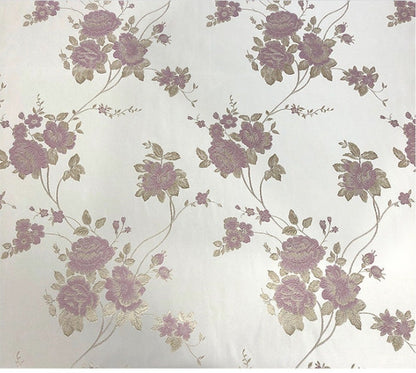 Metallic Damask Satin Fabric: 3D Texture Floral Jacquard (56"W)