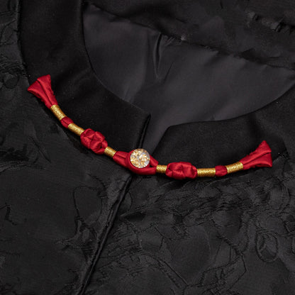 Handmade Cheongsam Satin Knot Buttons: Gold Foil Beads, Retro Ethnic Style