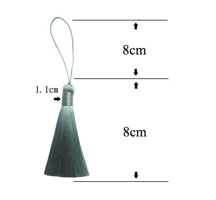 Handmade Rayon Tassel: Antique Purse & Curtain Decor (8cm)