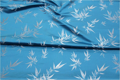 Bamboo Flower Silk Brocade Fabric: Quilting Sewing Upholstery (29.5" Wide)