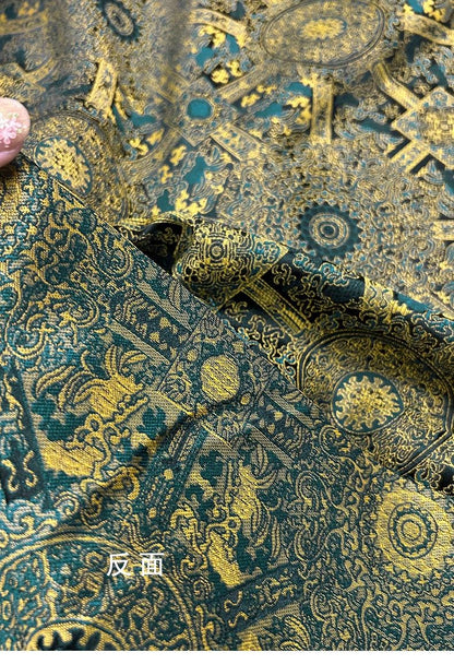 Japanese Kinran Brocade Fabric: Kimono, Geisha Bowknot, Upholstery