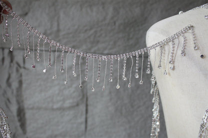 Chaîne à pompons en strass : garniture à paillettes de cristal, accessoire de robe de mariée à faire soi-même