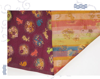 Nishijin Japanese Brocade Fabric: Easter Bunny Jacquard Silk Blend (59" Wide)