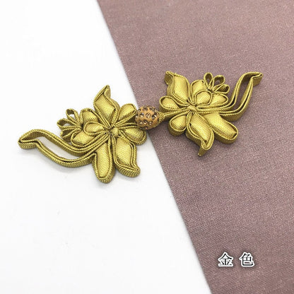 Handmade Satin Chinese Knot Buttons: Cheongsam Frog Closures