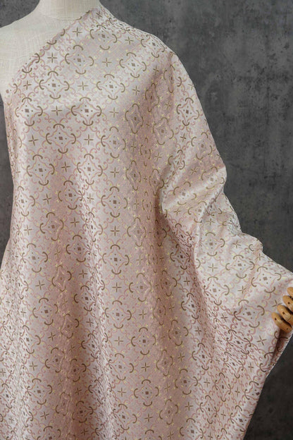 Zen Flower Brocade Fabric: Blue Purple Song Brocade, 58" Wide