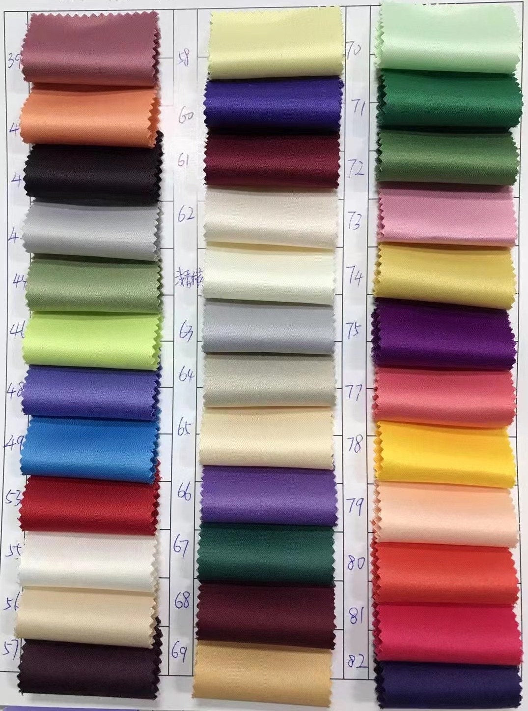Solid Color Thick Satin Fabric: 59" Wide Wedding Dress Material
