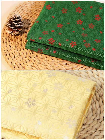Brocade Fabric: Star Flower Damask, Japanese Wedding Fabric