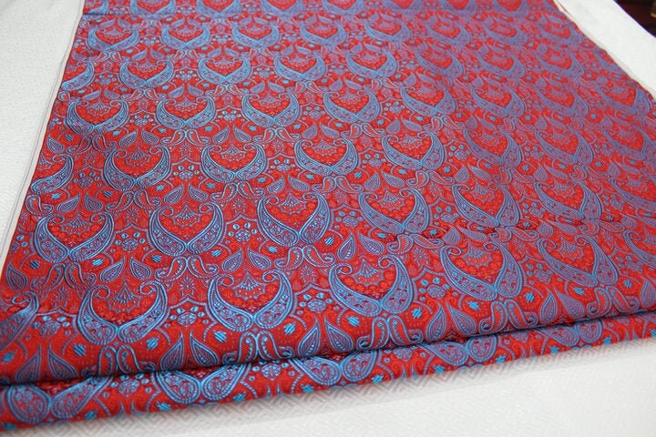 Silk Brocade Fabric: Pipa Flower Upholstery Drapery, 29.5"W