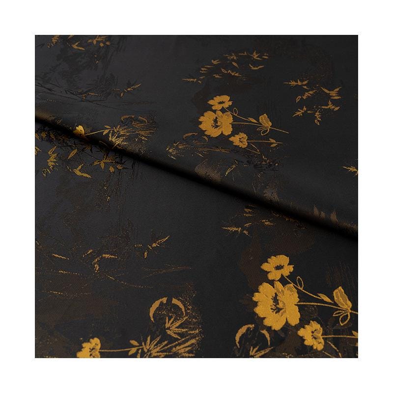 Nishijin Woven Gold Thread Brocade: Jacquard Silk Fabric, 59" Wide