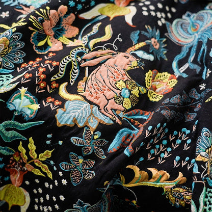 Gold Thread Jacquard Fabric: 3D Floral Upholstery, Quilting - 50"W